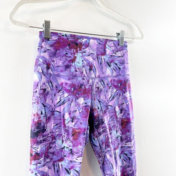 Lululemon Align High-Rise Leggings Pants 25" Iridescent Floral Multi Purple 6 - Picture 8 of 10